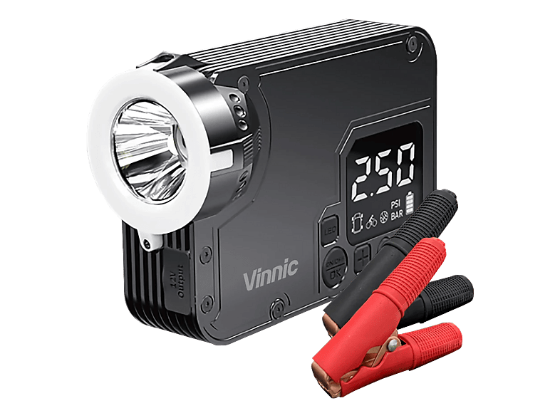 VINNIC 3 in 1 Jumpstarter Air Pump VPCA-A9BK Black