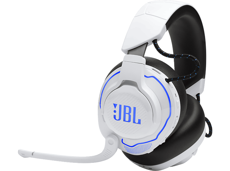 JBL Quantum 910P Console Wireless - Gaming-Headset, Weiss/Blau/Schwarz