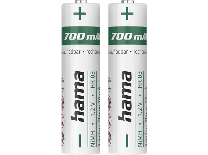Hama Micro (AAA)-Akku NiMH 700 mAh 1.2 V 2 St.