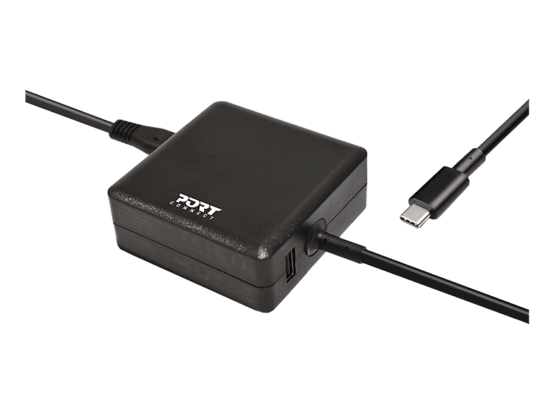 PORT PowerSupply 65W-Type-C EU 900097 black,& 1 charging USB Port