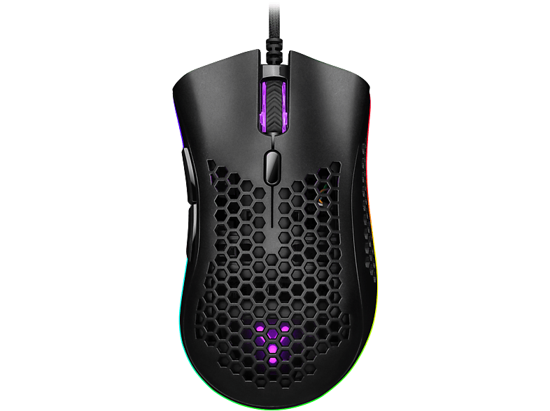 ISY IGM 4500 - Gaming Maus, Kabelgebunden, Optisch mit Laserdioden, 7200 dpi, Schwarz