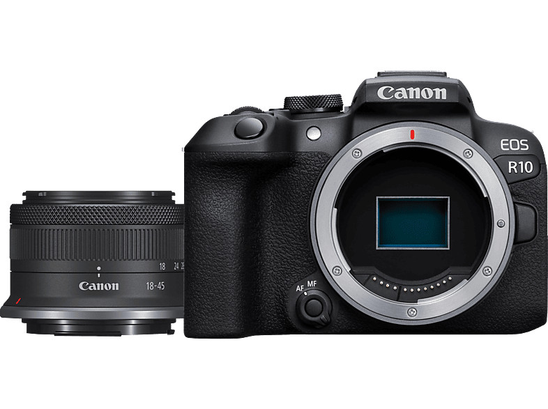 CANON EOS R10 Body + RF-S 18-45mm F4.5-6.3 IS STM - Systemkamera Schwarz