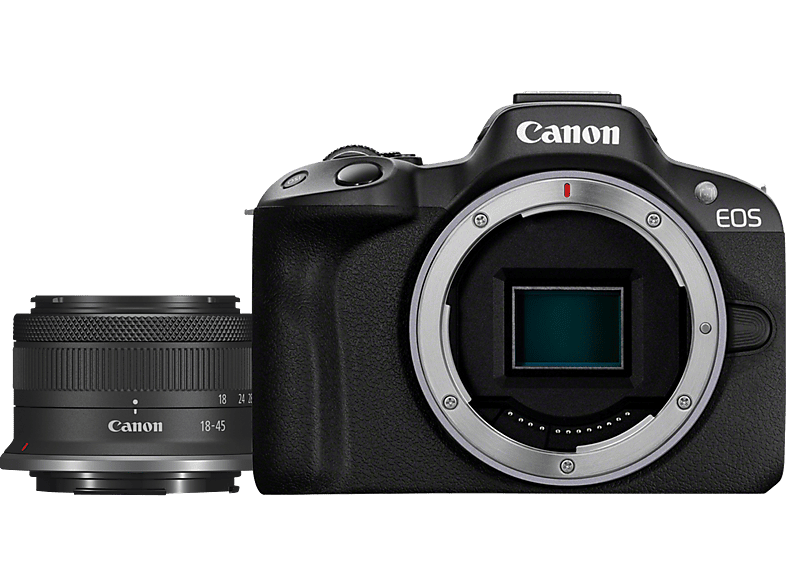 Canon - EOS EOS R50, Black + RF-S 18-45mm F4.5-6.3 IS STM Kit