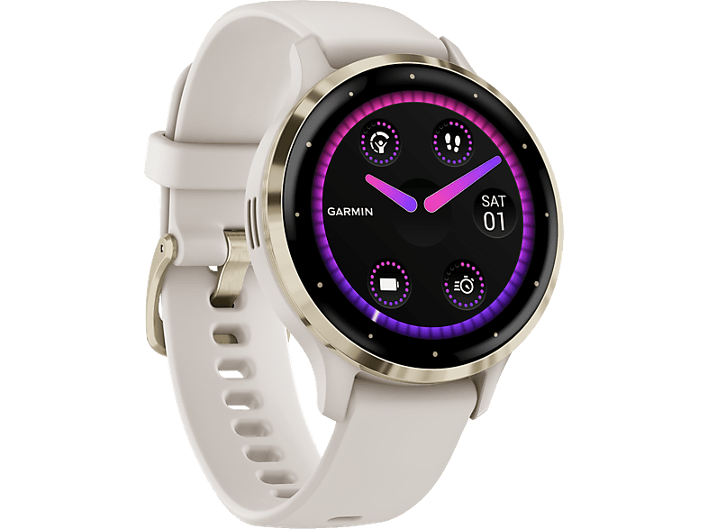 Garmin VENU 3S Elfenbein/Softgold Smartwatch – braun
