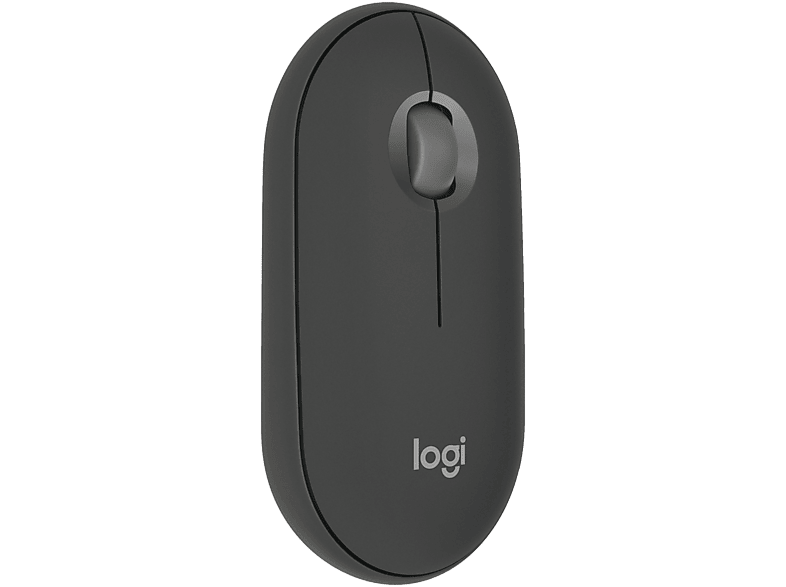 Logitech Pebble Mouse 2 M350s Maus Bluetooth® Optisch Graphit 3 Tasten 400 dpi, 4000 dpi Integriertes Scrollrad