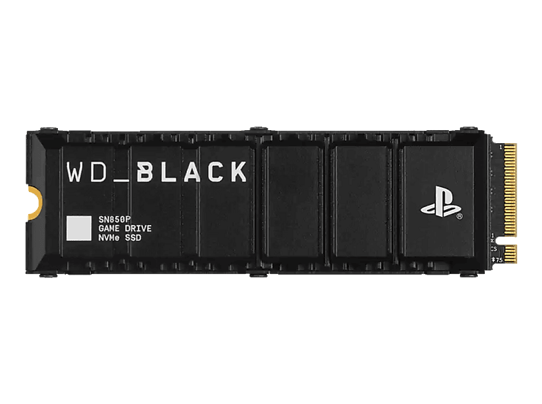 WESTERN DIGITAL WD_BLACK SN850P NVMe SSD für PS5-Konsolen (mit Kühlkörper) - Festplatte (SSD, 2 TB, Schwarz)