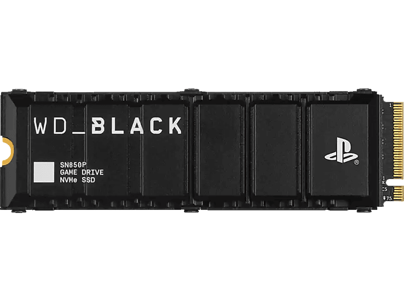 WESTERN DIGITAL WD_BLACK SN850P NVMe SSD für PS5-Konsolen (mit Kühlkörper) - Festplatte (SSD, 4 TB, Schwarz)