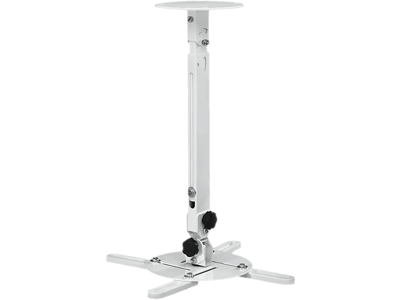 Hama 00220880 Beamer-Deckenhalterung Höhenverstellbar, Schwenkbar, Neigbar Boden-/Deckenabstand (max.): 635 mm Weiß