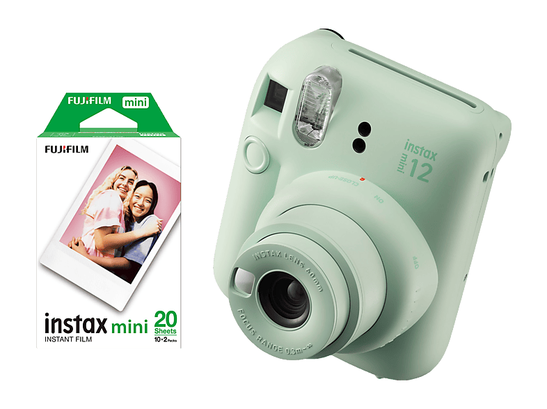 FUJIFILM instax mini 12 Starter Kit - Sofortbildkamera Mint Green