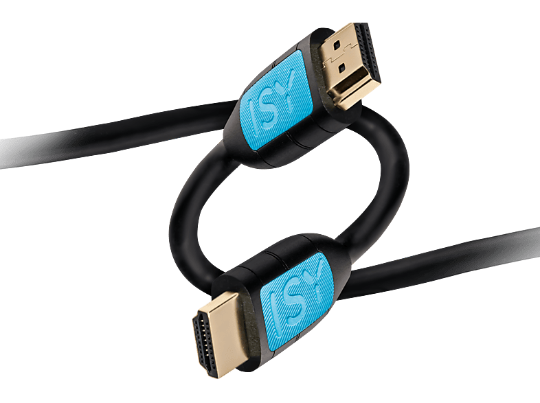 ISY IHD-3000 - High-Speed 4K HDMI Kabel mit Ethernet (Schwarz/Blau)