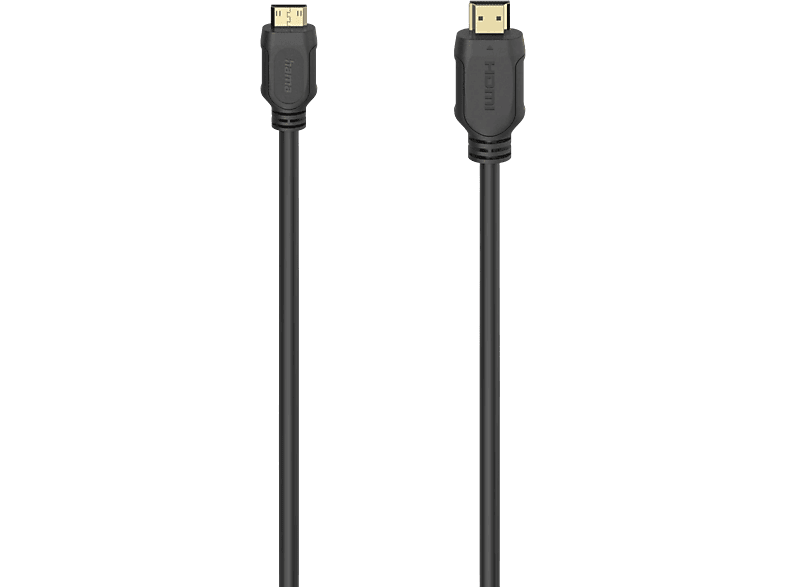 HAMA 00074258 HS HDMI USB-A/C M/M, 2m - HDMI-Kabel (Schwarz)