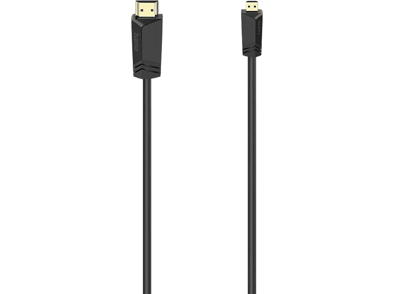 HAMA 74259 HS HDMI USB-A/D, M/M 2m - HDMI-Kabel (Schwarz)
