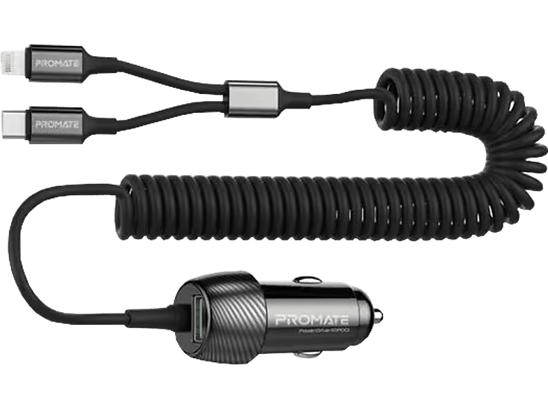 PROMATE PowerDrive-33PDCI QC3.0 - Autoladegerät (Schwarz)