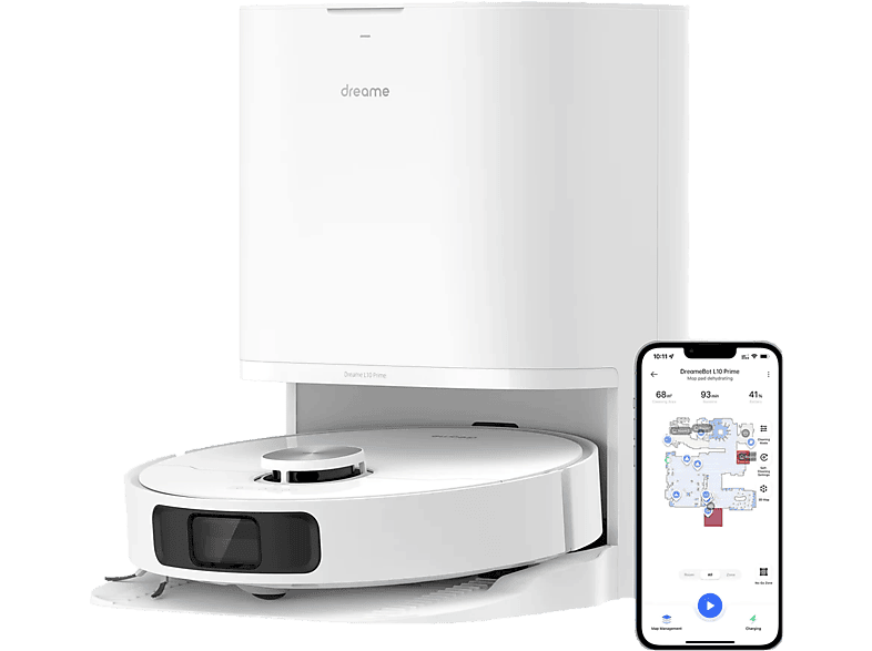 Dreame L10 Prime Roboterstaubsauger – Staubsauger Roboter/Saugroboter – weiss