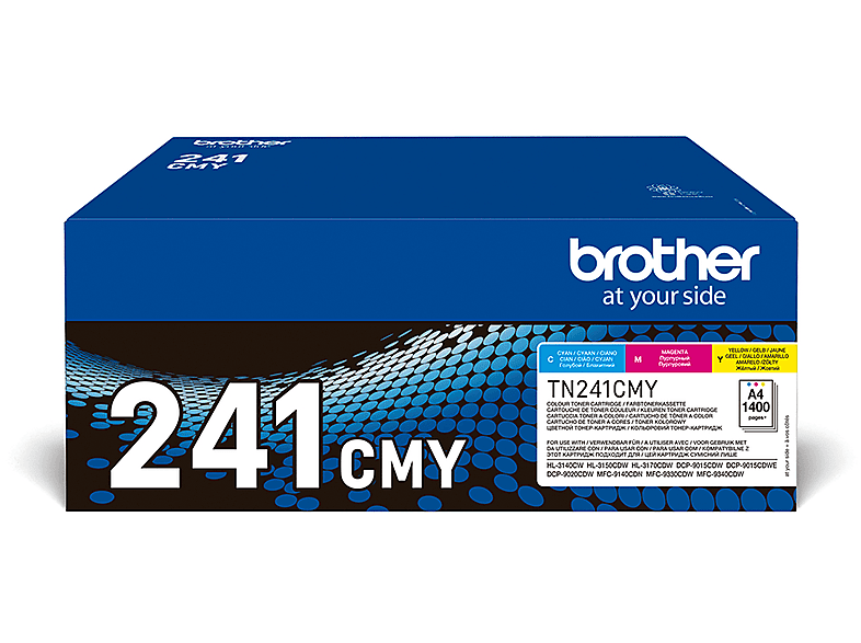 BROTHER Toner Multipack CMY TN-241CMY HL-3140/3170 1400 Seiten