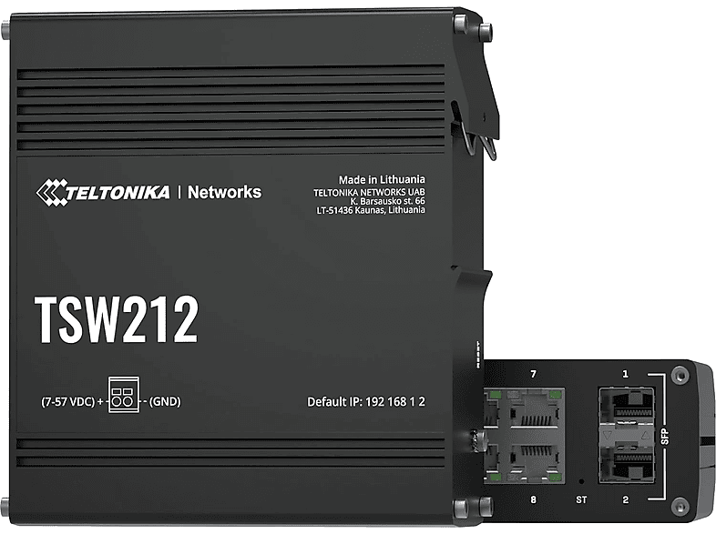 Teltonika TSW212 - Switch - managed - 8 x 10/100/1000 + 2 x SFP