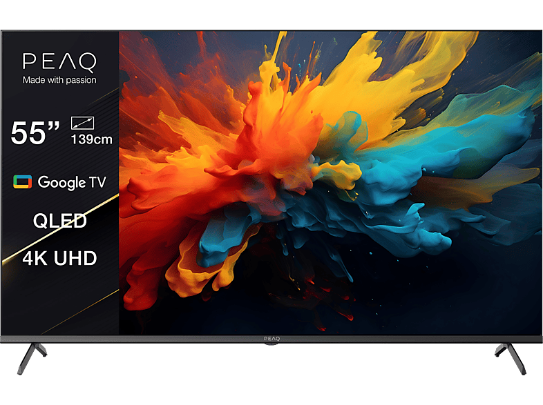 PEAQ PTV 55GQU-5024C TV (Flat, 55 / 139 cm, UHD 4K, Smart TV, Google TV)