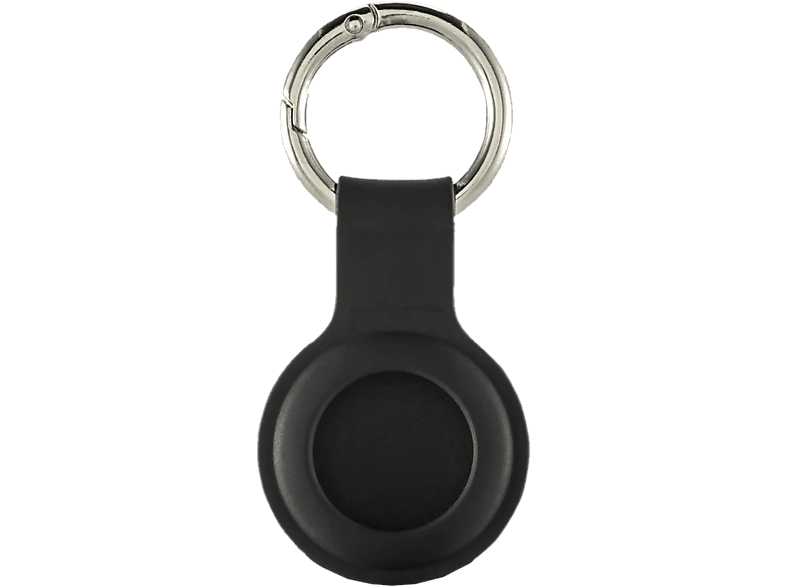 hama 00215626 Schlüsselanhänger Fantastic Feel für Apple AirTag, Silikon-Look, Schwarz