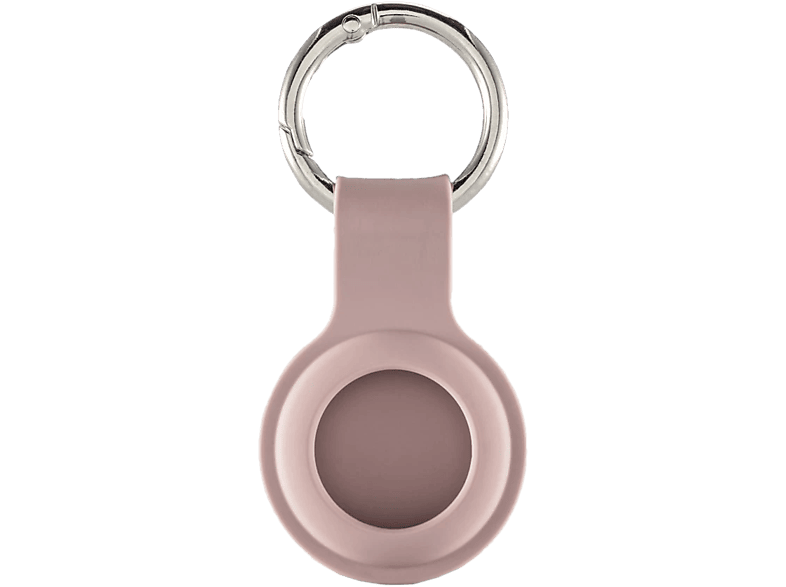 hama 00215627 Schlüsselanhänger Fantastic Feel für Apple AirTag, Silikon-Look, Nude