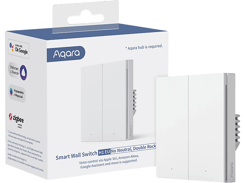 Aqara Funk-Wandschalter WS-EUK02 Weiß Apple HomeKit