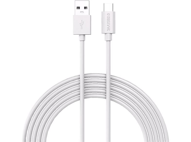 LMP USB-A auf USB-C - Lade- und Datenkabel (Weiss)