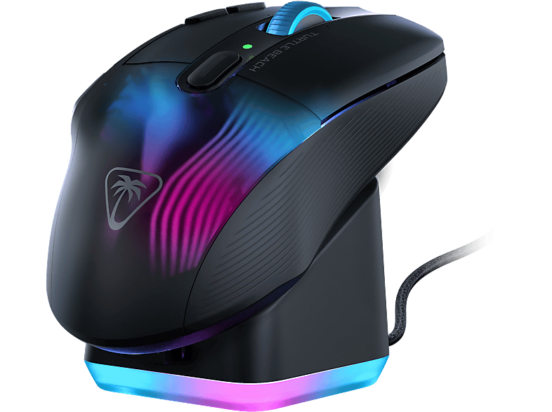 TURTLE BEACH Kone XP Air Gaming-Maus, Kabellos / Kabelgebunden, 19000 dpi, Optisch mit Leuchtdioden, Schwarz