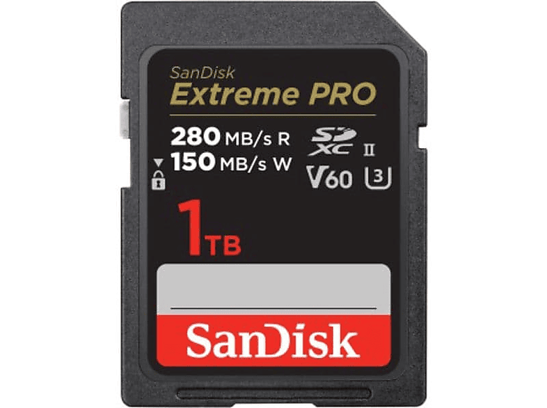 SanDisk -  SDSDXEP-1T00-GN4IN Speicherkarte 1 TB SDXC UHS-II Klasse 10, Schwarz, 1 TB