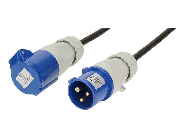 Max Hauri 165376 Strom Verlängerungskabel 16 A Blau, Schwarz 25 m H07RN-F 3G 1,5 mm² UV-Beständig, Ölbeständig,