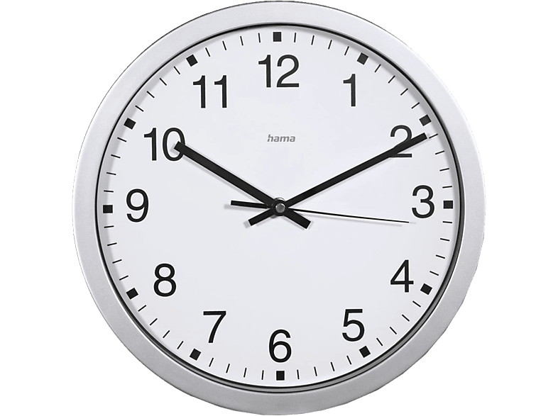 hama 00185870 Wanduhr Mallorca, Ø 30 cm, Silber