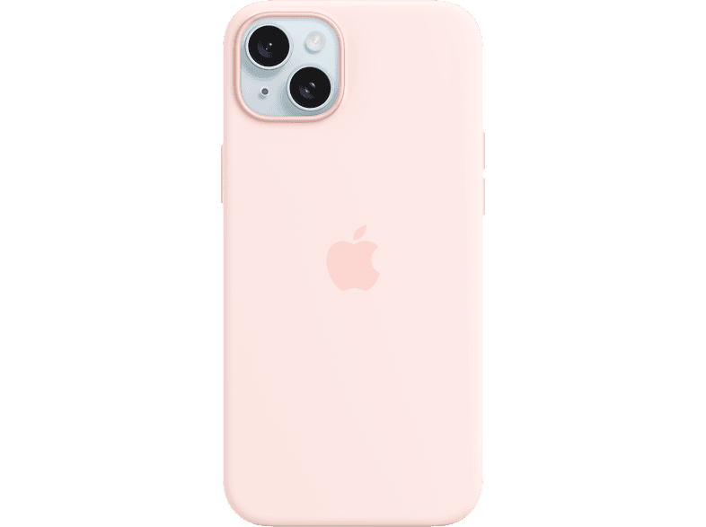 APPLE Silikon Case mit MagSafe, Backcover, Apple, iPhone 15 Plus, Hellrosa