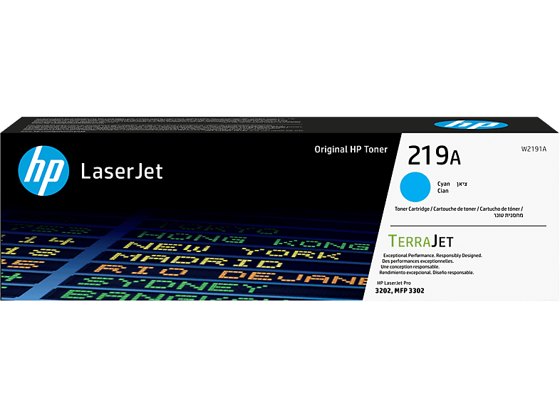 HP Toner-Modul 219A cyan W2191A CLJ Pro 3202/MFP 3302 1200 S.