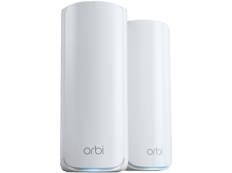 NETGEAR Orbi 770 Quad-Band Mesh WiFi 7 System 2er Set, weiss Mesh-Satellit – WLAN Repeater/Wifi Extender