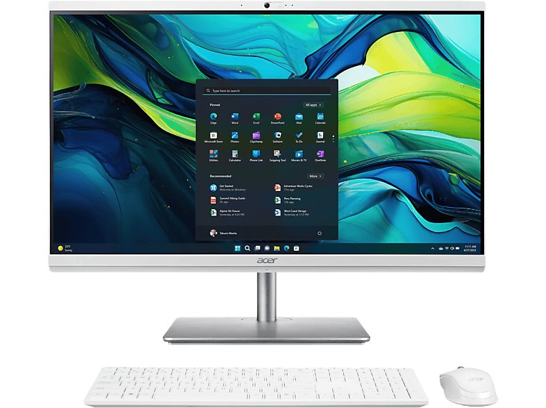 ACER Aspire C27-195ES, All-in-One-PC, mit 27 Display, Intel® Core? Ultra 5 125U Prozessor (12 MB Cache, bis zu 4.30 GHz), 16 GB RAM, 512 SSD, Onboard Graphics, Weiss, Windows 11 Home