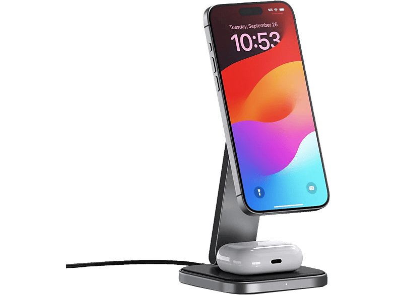Wireless Charger Satechi Grau - Farbe: graphit - Material: Kunststoff - Wireless Charger