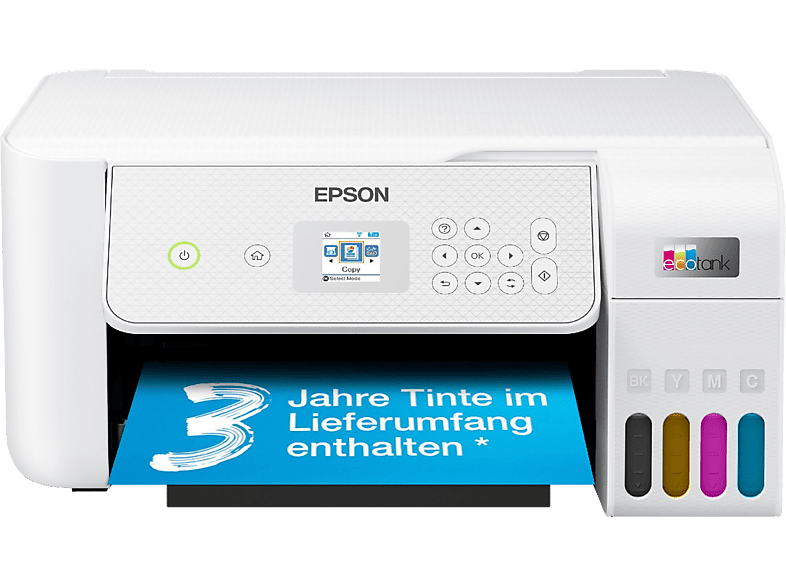 EPSON EcoTank ET-2876 Tintentank-Multifunktionsdrucker, Weiss