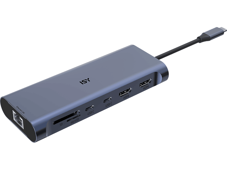 ISY IAD-1030 USB-C Multiport Adapter, Silber
