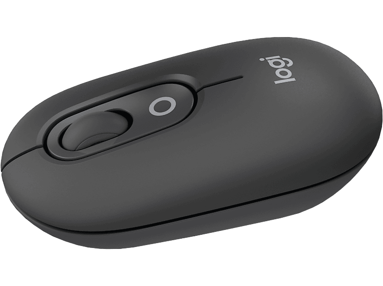 Logitech POP Maus Bluetooth® Optisch Graphit 4 Tasten 4000 dpi Easy Switch 3 Geräte, Integriertes Scrollrad