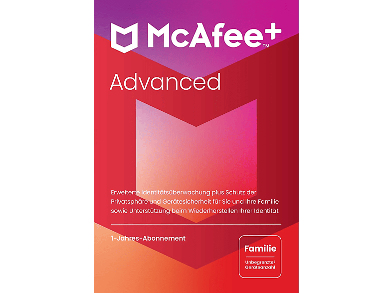 McAfee+ Advanced: Familie/1 Jahr (CiaB) - PC/MAC [Deutsch]