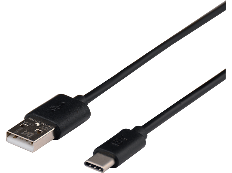 ISY IZB 541, Lade- und Datenkabel, 1 m, Schwarz