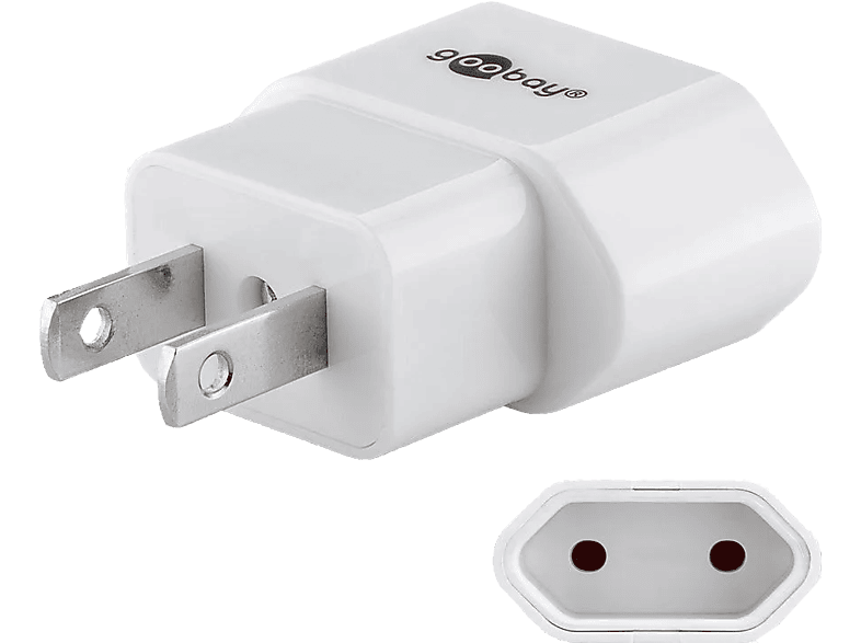 SCHOENENBERGER 138563 Reiseadapter 2-POL SCHUKO/US/JP, Weiss