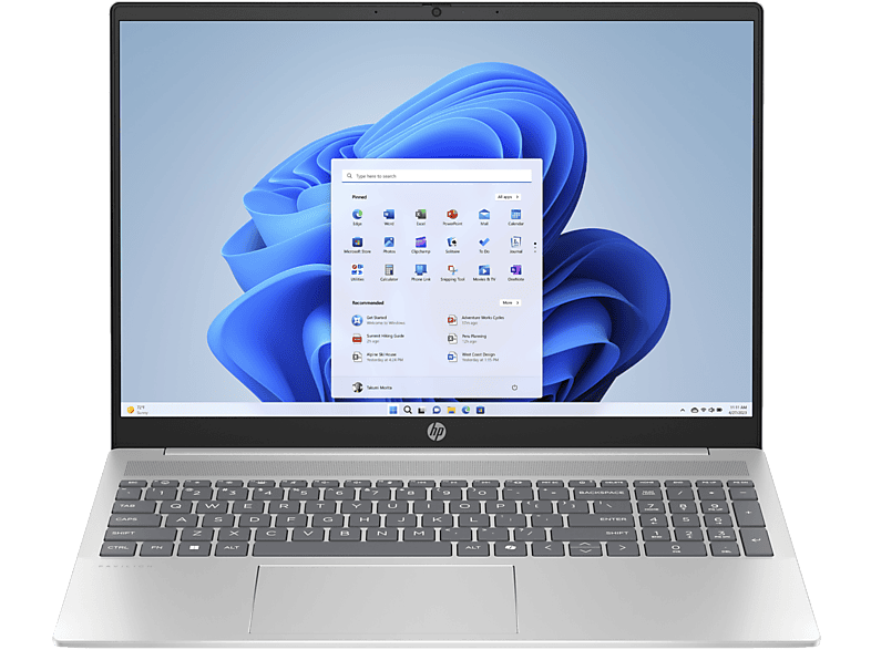 HP Pavilion 16-ag0444nz, Notebook, mit 16 Display, AMD Ryzen? 5 8540U Prozessor (16 MB Cache, bis zu 4.9 GHz), GB RAM, 512 SSD, Radeon? 740M, Natural Silver, Windows 11 Home