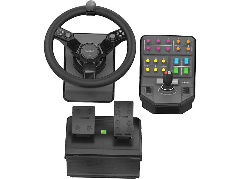 Logitech Gaming G Saitek Farm Sim Controller -N/A- EMEA Lenkrad PC Schwarz inkl. Pedale