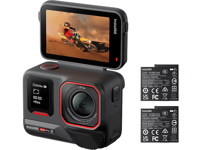 Insta360 Ace Pro 2 Dual Battery Bundle Action Cam – Action Cam/GoPro – schwarz