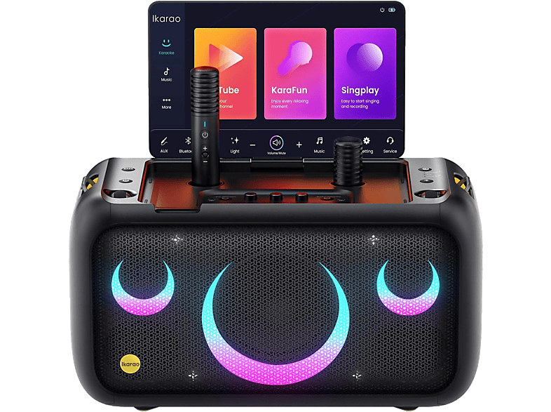 IKARAO Break X1 All-in-One-Karaokemaschine, Schwarz