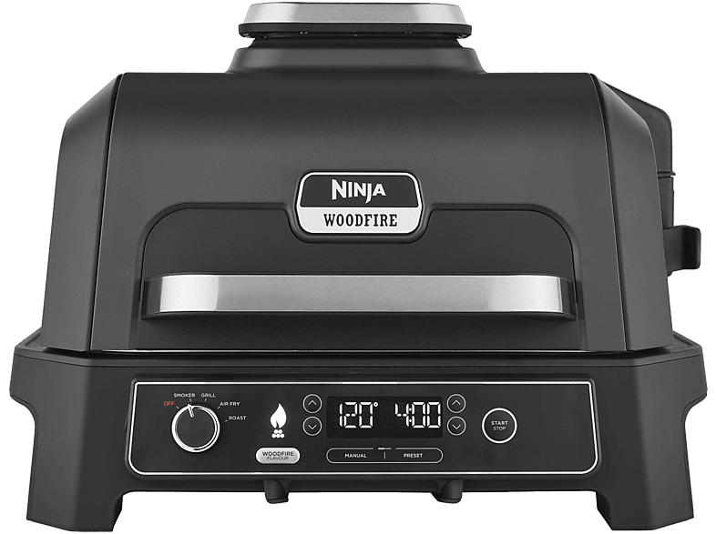 Ninja OG850CH Woodfire Pro XL Elektrogrill – schwarz / grau
