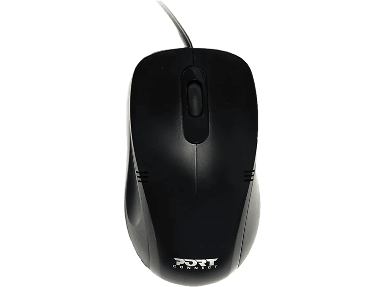 PORT DESIGNS Budget Mouse PRO 900400 Maus, Kabelgebunden, Schwarz