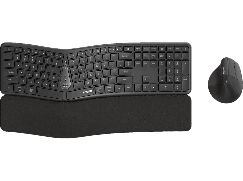 RAPOO 8810M Ergonomic Deskset 13115 Wireless, Grey