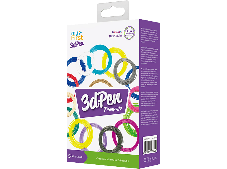 myFirst 3D Pen Artist Filaments Warm 3D-Stift Nachfüllpack – Drucker Zubehör
