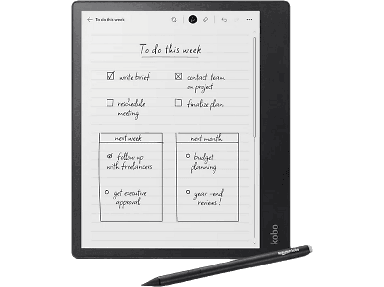 KOBO Elipsa 2E 32 GB WLAN, Bluetooth, USB-C E-Book-Reader Schwarz