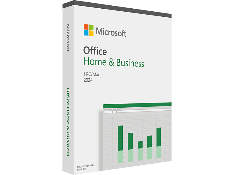 Microsoft Office Home & Business 2024 Vollversion, 1 Lizenz Windows, Mac Office-Paket